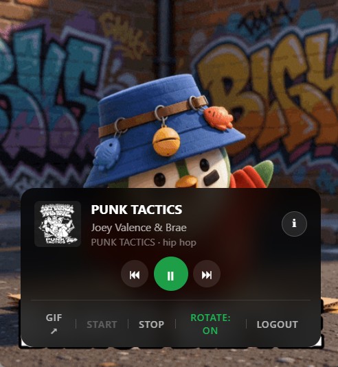 Spotify visual app screenshot